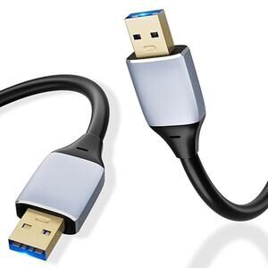 USB 3.0 1.5ft SuperSpeed Data Transfer Cable - USB A to A Male to Male